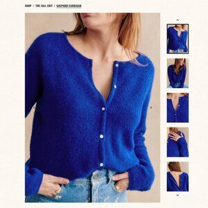 Sezane Cobalt Gaspard Cardigan - Size XS